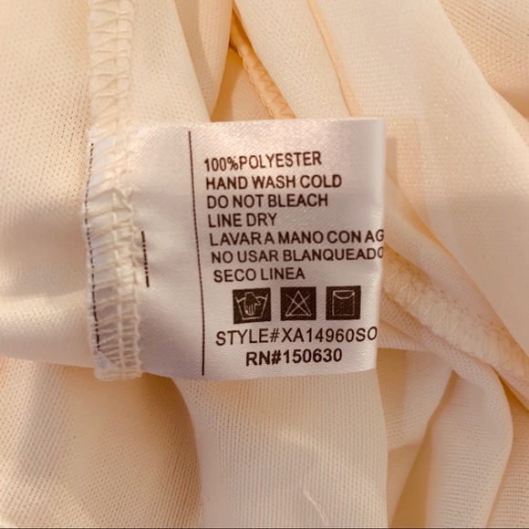 🌹CLEARANCE! | Elegant Sheer Ivory Maxi Dress for Petite, Wedding NWOT🌹 - Picture 15 of 16